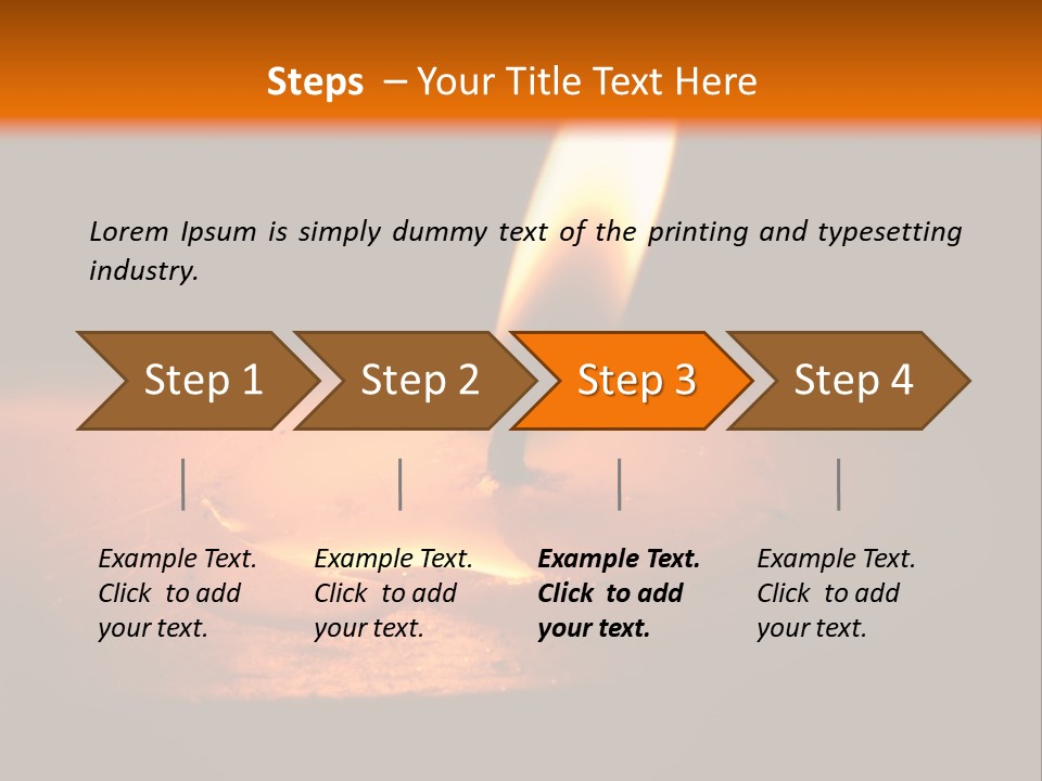 A Lit Candle With A Black Background PowerPoint Template