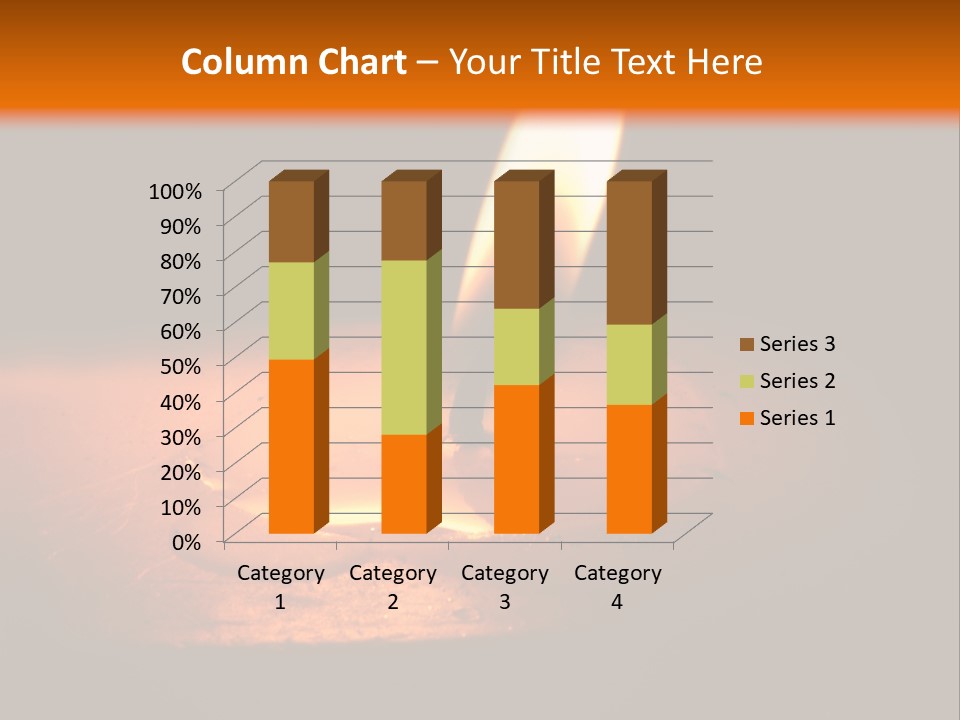 A Lit Candle With A Black Background PowerPoint Template