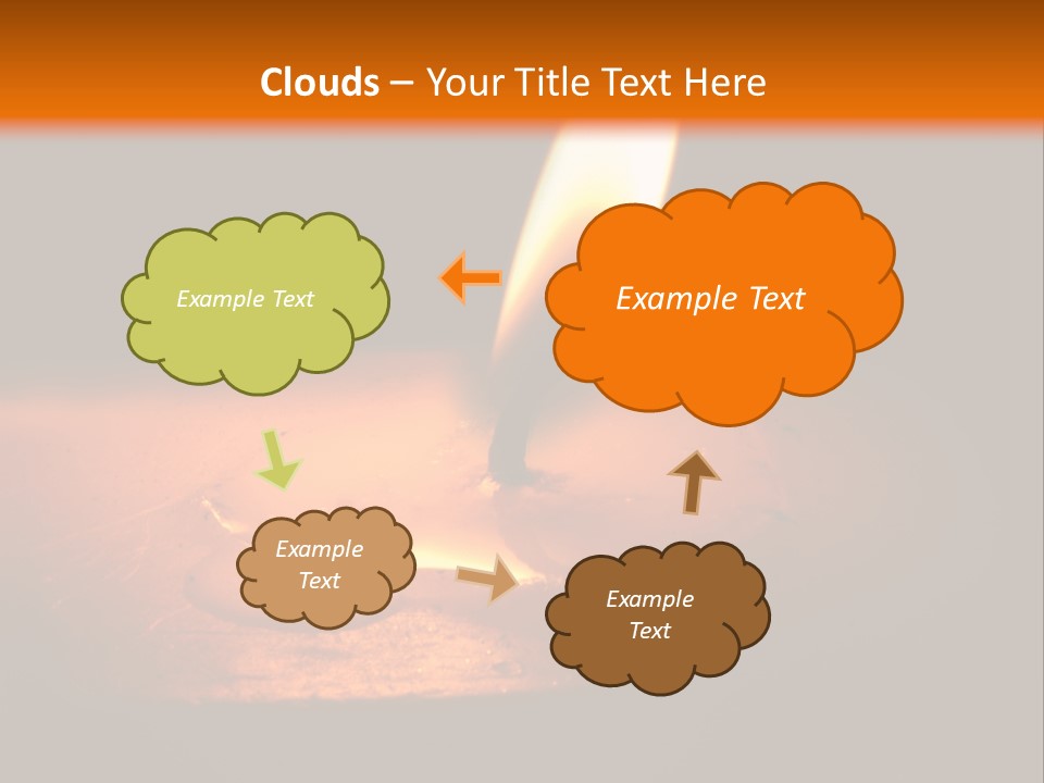 A Lit Candle With A Black Background PowerPoint Template