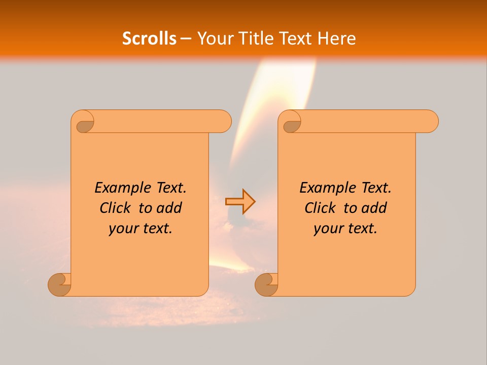 A Lit Candle With A Black Background PowerPoint Template