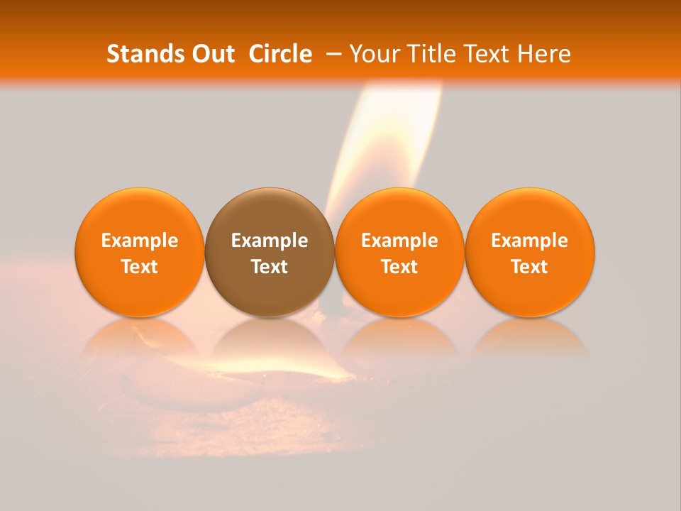 A Lit Candle With A Black Background PowerPoint Template