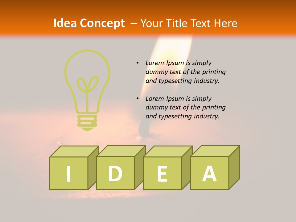 A Lit Candle With A Black Background PowerPoint Template