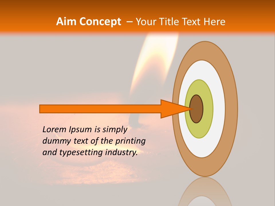 A Lit Candle With A Black Background PowerPoint Template