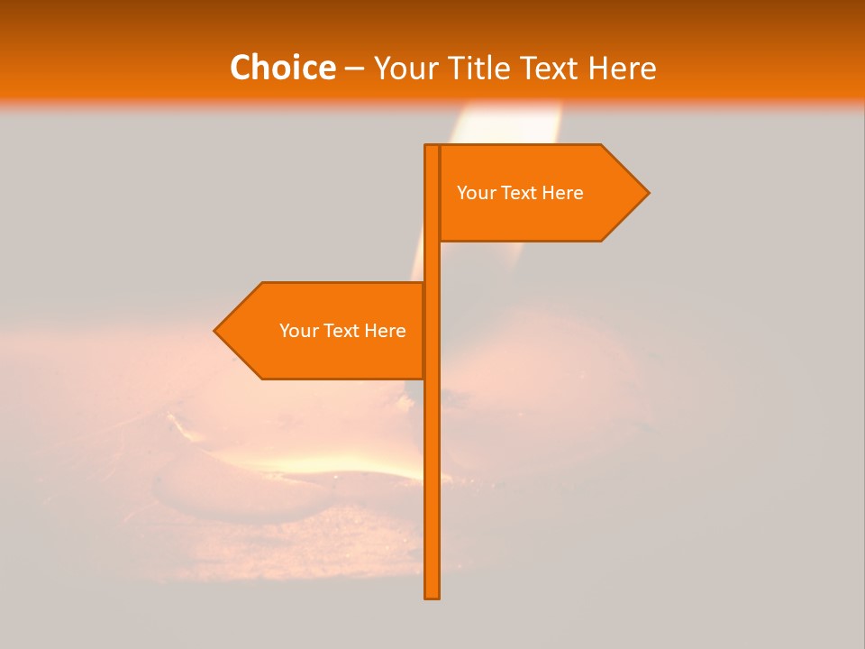 A Lit Candle With A Black Background PowerPoint Template