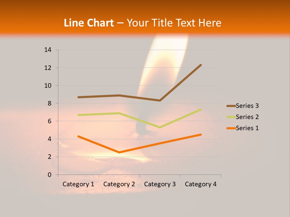 A Lit Candle With A Black Background PowerPoint Template