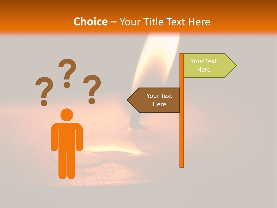 A Lit Candle With A Black Background PowerPoint Template