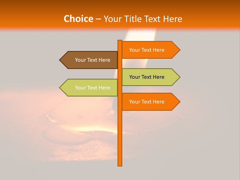 A Lit Candle With A Black Background PowerPoint Template