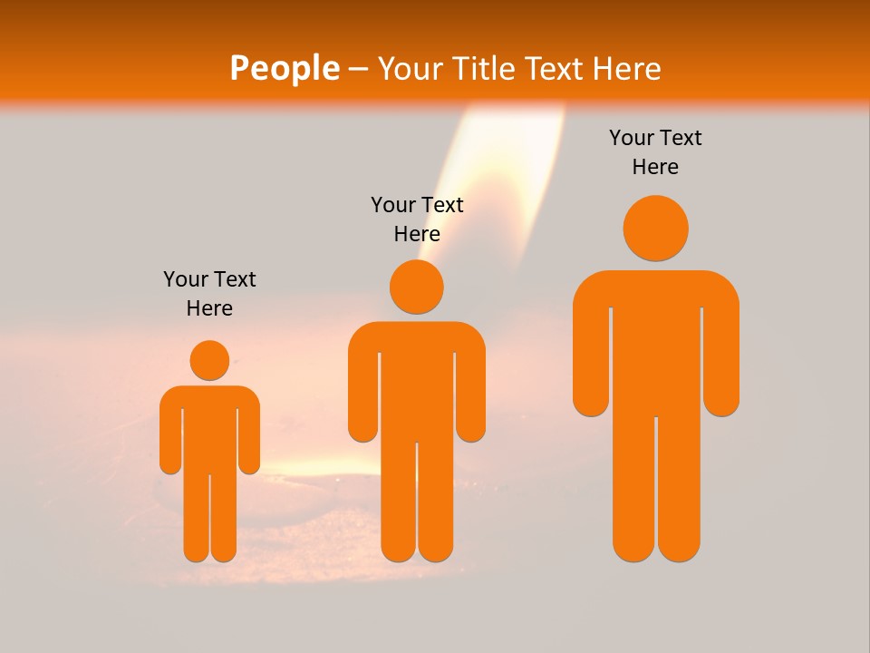 A Lit Candle With A Black Background PowerPoint Template