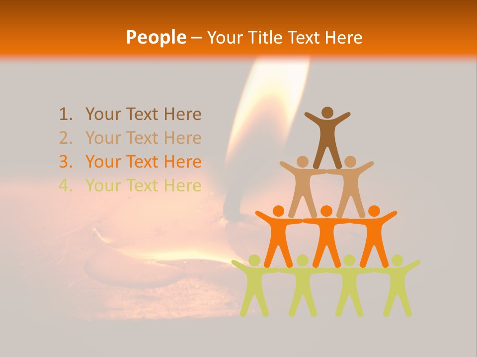 A Lit Candle With A Black Background PowerPoint Template