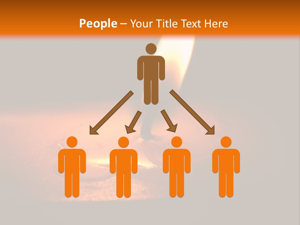 A Lit Candle With A Black Background PowerPoint Template