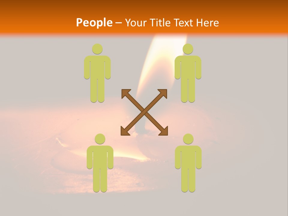 A Lit Candle With A Black Background PowerPoint Template