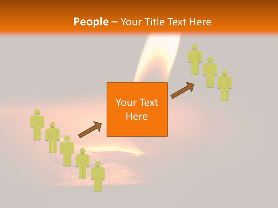 A Lit Candle With A Black Background PowerPoint Template