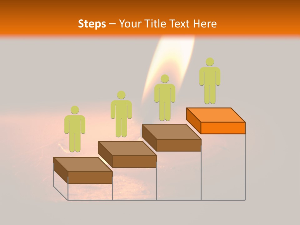 A Lit Candle With A Black Background PowerPoint Template