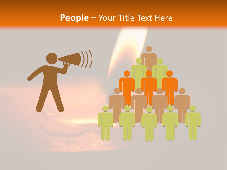 A Lit Candle With A Black Background PowerPoint Template