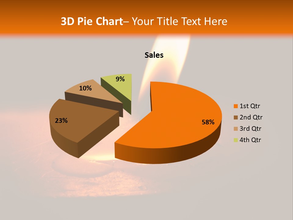 A Lit Candle With A Black Background PowerPoint Template