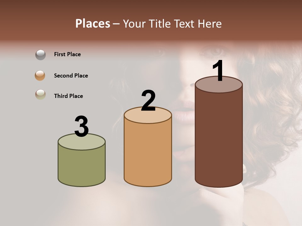 A Beautiful Woman With A Ring On Her Finger PowerPoint Template