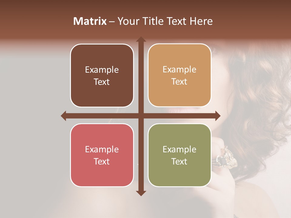 A Beautiful Woman With A Ring On Her Finger PowerPoint Template