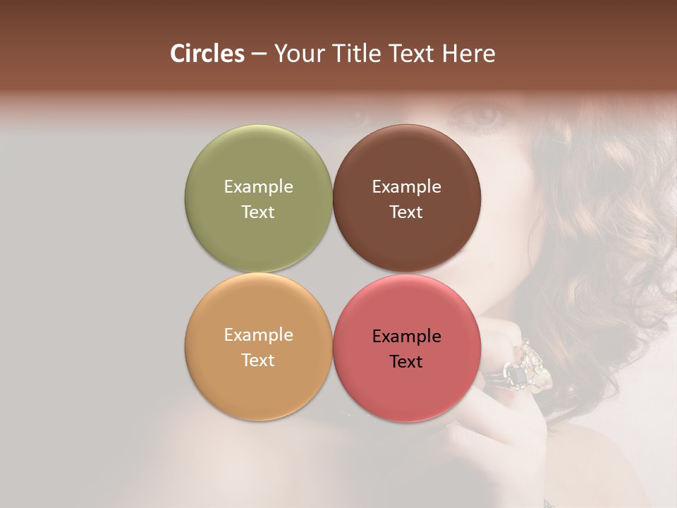 A Beautiful Woman With A Ring On Her Finger PowerPoint Template