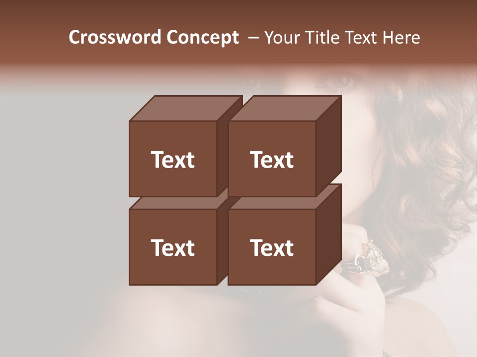 A Beautiful Woman With A Ring On Her Finger PowerPoint Template