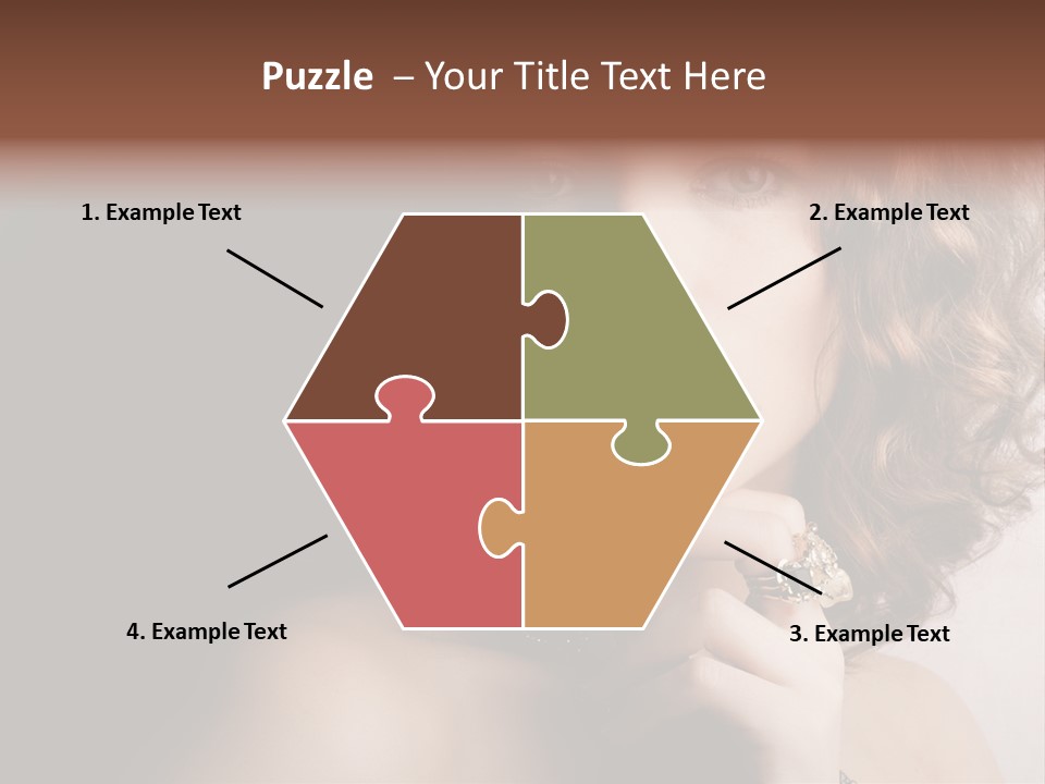 A Beautiful Woman With A Ring On Her Finger PowerPoint Template