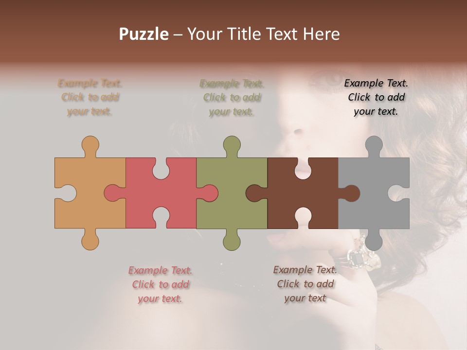 A Beautiful Woman With A Ring On Her Finger PowerPoint Template