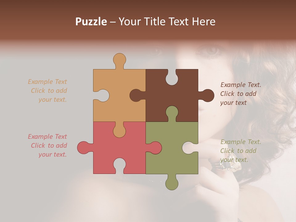 A Beautiful Woman With A Ring On Her Finger PowerPoint Template