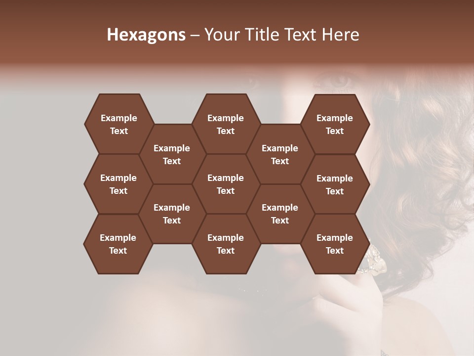 A Beautiful Woman With A Ring On Her Finger PowerPoint Template