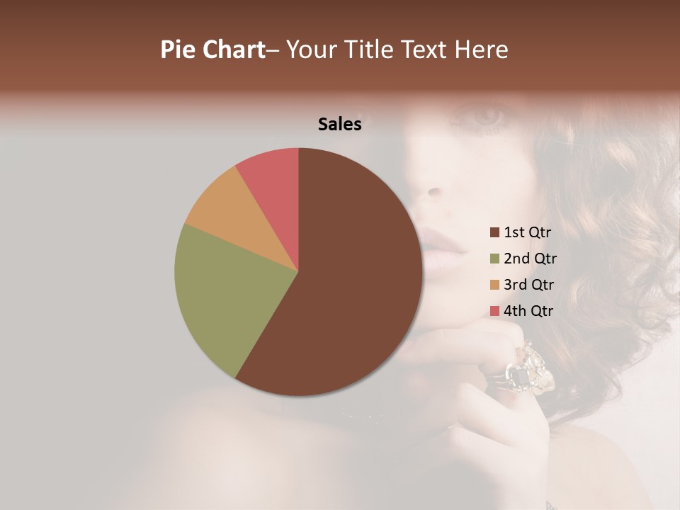 A Beautiful Woman With A Ring On Her Finger PowerPoint Template