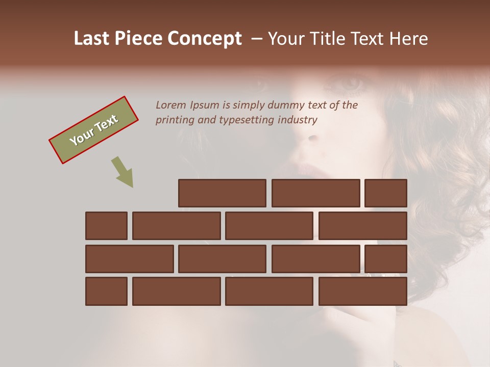 A Beautiful Woman With A Ring On Her Finger PowerPoint Template