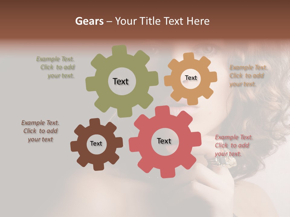 A Beautiful Woman With A Ring On Her Finger PowerPoint Template