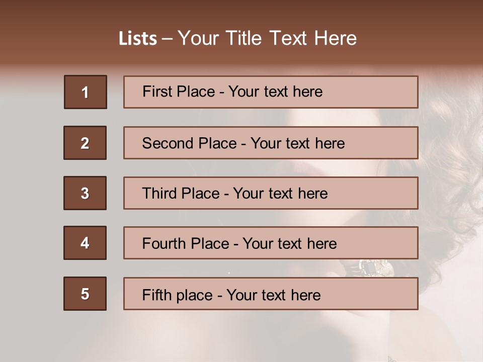 A Beautiful Woman With A Ring On Her Finger PowerPoint Template