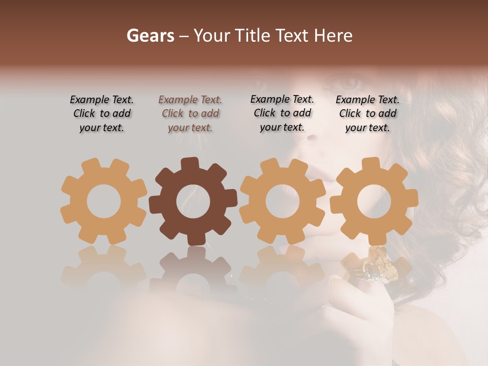 A Beautiful Woman With A Ring On Her Finger PowerPoint Template