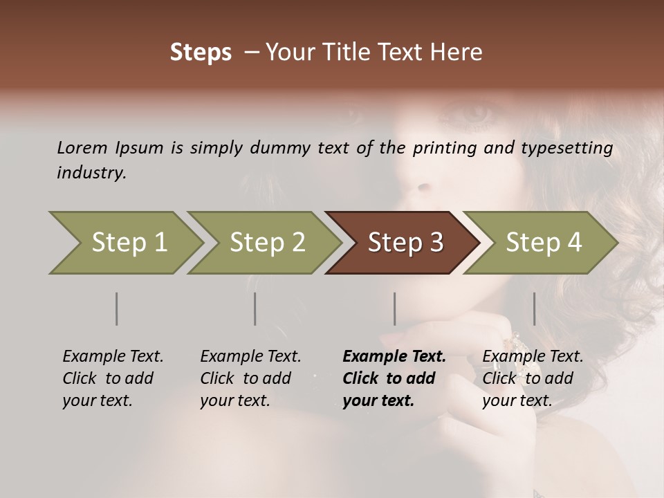 A Beautiful Woman With A Ring On Her Finger PowerPoint Template