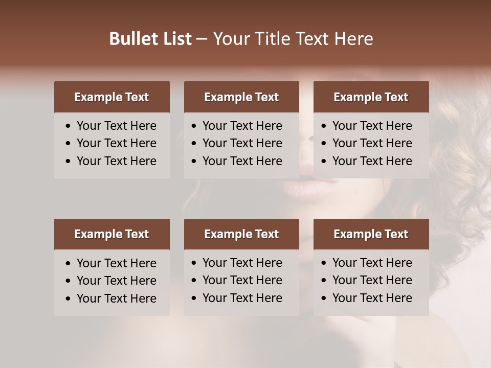 A Beautiful Woman With A Ring On Her Finger PowerPoint Template