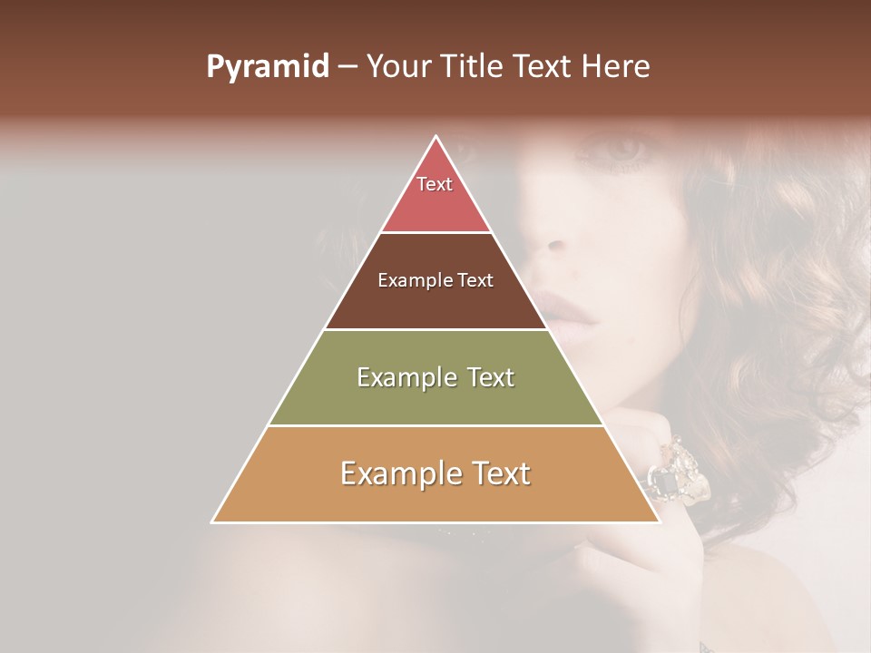 A Beautiful Woman With A Ring On Her Finger PowerPoint Template