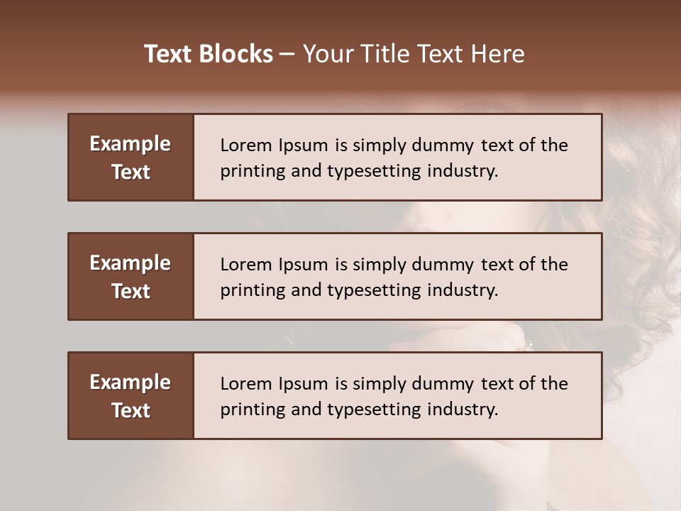 A Beautiful Woman With A Ring On Her Finger PowerPoint Template