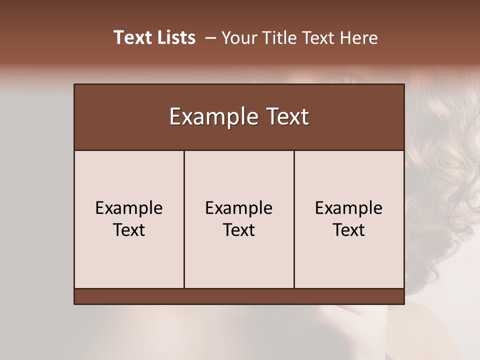 A Beautiful Woman With A Ring On Her Finger PowerPoint Template