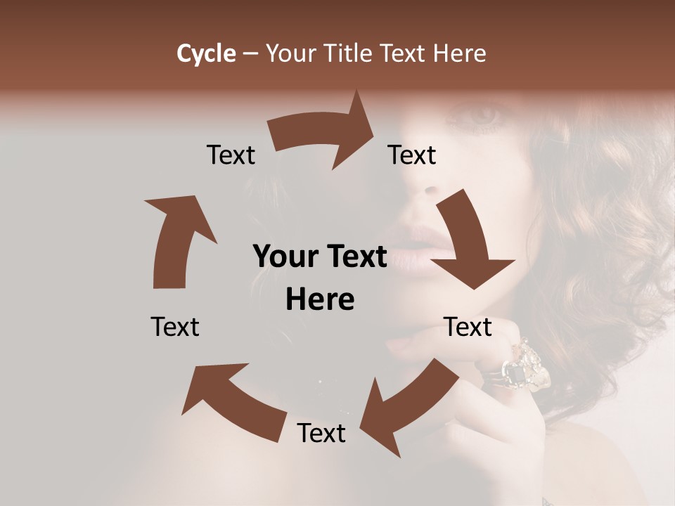 A Beautiful Woman With A Ring On Her Finger PowerPoint Template