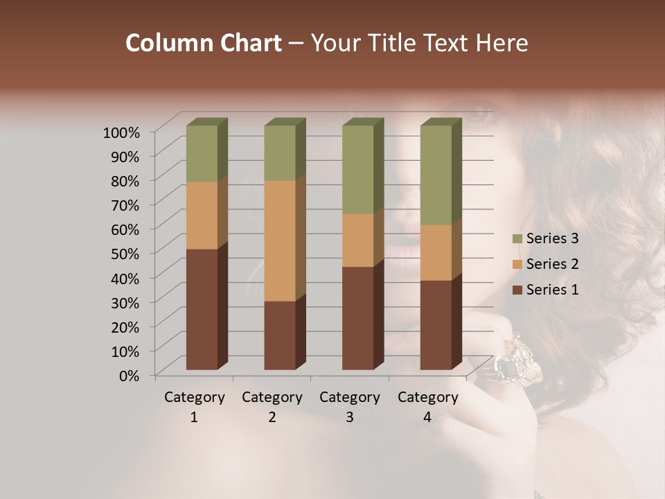 A Beautiful Woman With A Ring On Her Finger PowerPoint Template