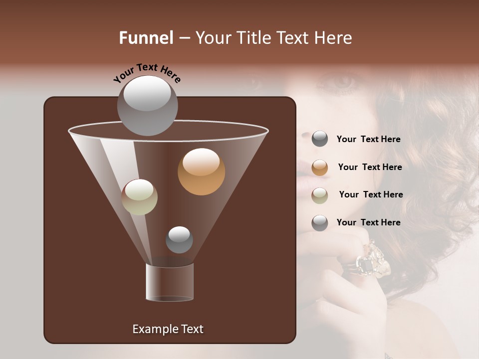 A Beautiful Woman With A Ring On Her Finger PowerPoint Template