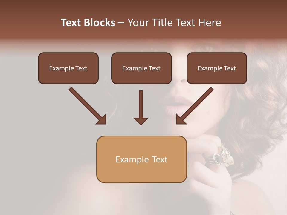 A Beautiful Woman With A Ring On Her Finger PowerPoint Template