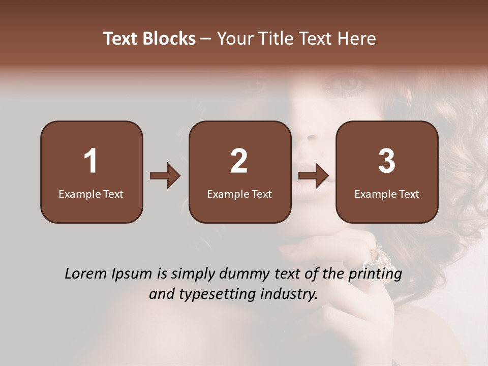 A Beautiful Woman With A Ring On Her Finger PowerPoint Template