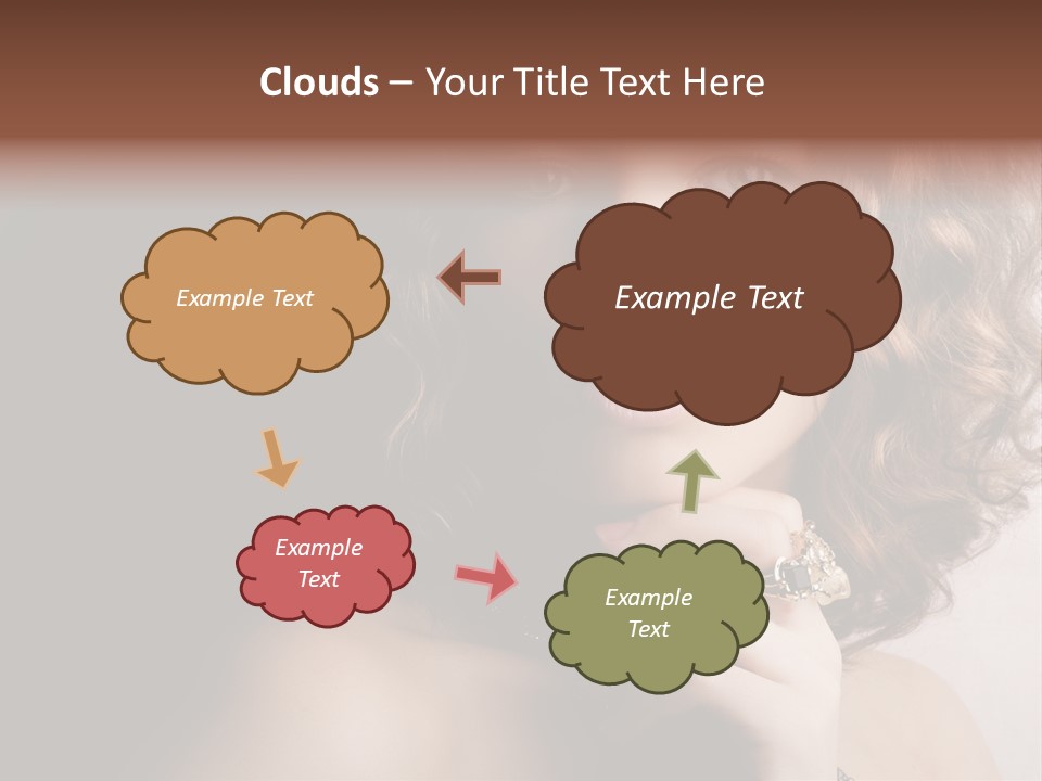 A Beautiful Woman With A Ring On Her Finger PowerPoint Template