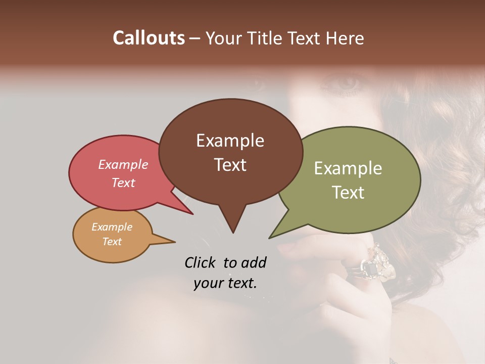 A Beautiful Woman With A Ring On Her Finger PowerPoint Template