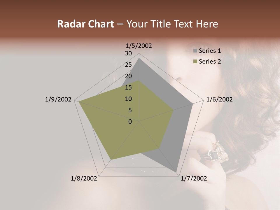 A Beautiful Woman With A Ring On Her Finger PowerPoint Template