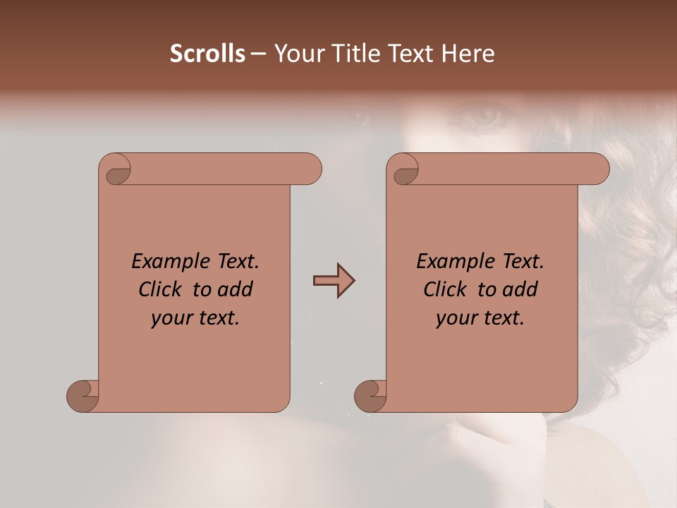 A Beautiful Woman With A Ring On Her Finger PowerPoint Template