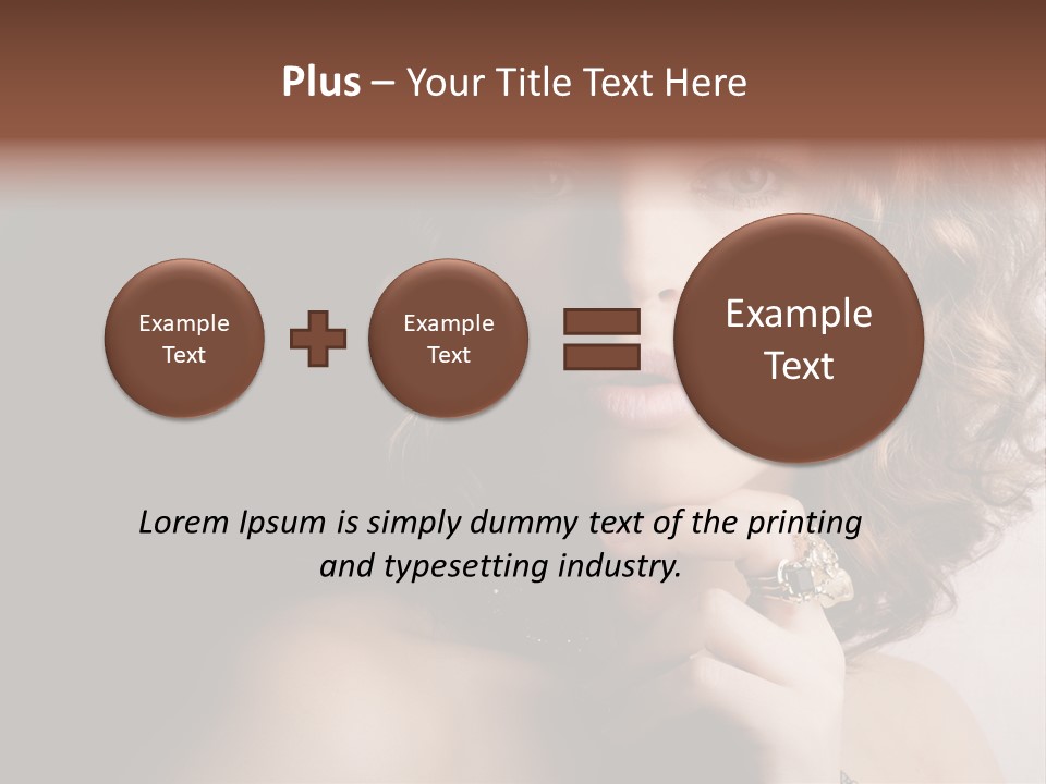 A Beautiful Woman With A Ring On Her Finger PowerPoint Template