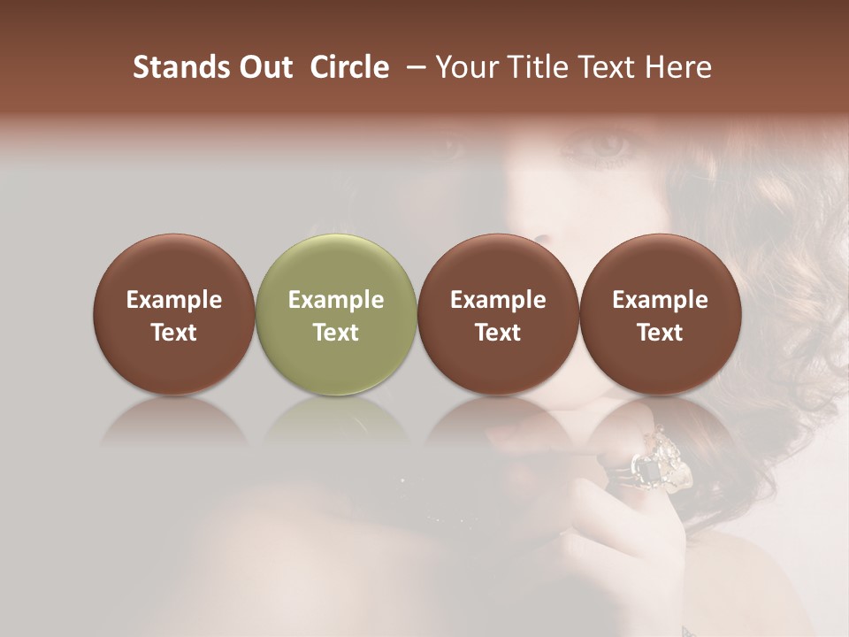 A Beautiful Woman With A Ring On Her Finger PowerPoint Template