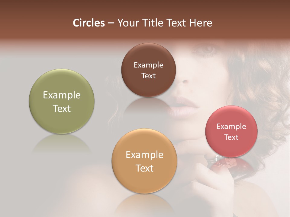 A Beautiful Woman With A Ring On Her Finger PowerPoint Template