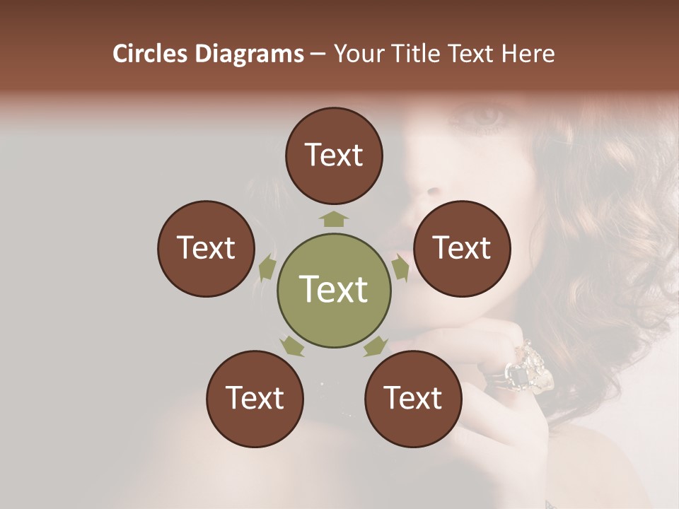 A Beautiful Woman With A Ring On Her Finger PowerPoint Template